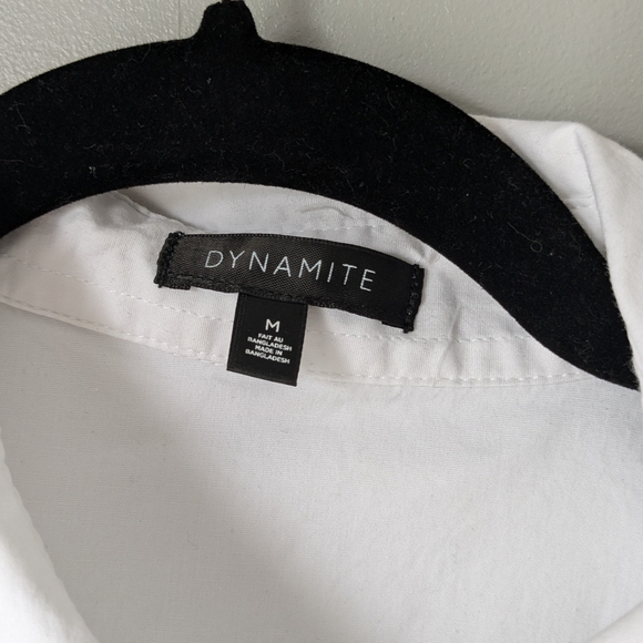 Dynamite White Button-up in Medium - Picture 2 of 4